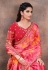 Silk Saree with blouse in Pink colour 42208