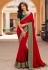 Silk Saree with blouse in Red colour 1001