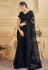 Net Saree with stone work in Black colour 1322