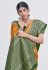 Silk Saree with blouse in Mustard colour 17004