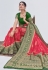 Silk Saree with blouse in Red colour 17002