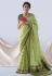 Silk Saree with blouse in Light green colour 18003