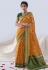 Silk Saree with blouse in Mustard colour 18005