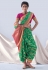 Silk Saree with blouse in Green colour 18004