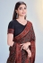 Silk Saree with blouse in Black colour 42310