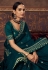 Chinon Saree with blouse in Teal colour 4808