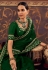 Chinon Saree with blouse in Green colour 4806
