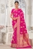 Banarasi silk Saree with blouse in Magenta colour 4701