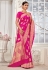 Banarasi silk Saree with blouse in Magenta colour 4701