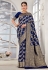 Banarasi silk Saree in Navy blue colour 4702