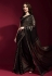 Georgette sequence Saree in Black colour 172247
