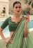 Silk Saree with blouse in Pista green colour 4907