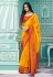 Silk Saree with blouse in Yellow colour 14003