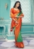 Silk Saree with blouse in Light green colour 14007