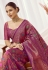Kanjivaram silk Saree with blouse in Purple colour 16004