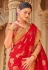 Banarasi silk Saree with blouse in Red colour 5002