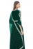 Satin long Anarkali suit in Green colour 1009