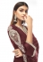 Satin abaya style Anarkali suit in Maroon colour 1008