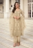 Net embroidered pant style suit in Beige colour 3405