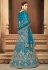 Net long Anarkali suit in Turquoise colour 3208