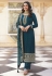 Desai teal silk pakistani suit in Prachi colour 16802