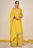 Chinon pakistani suit in Yellow colour 1496