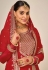Chinon pakistani suit in Red colour 1498