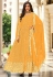 Georgette center slit Anarkali suit in Orange colour 2071E