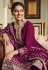 Georgette embroidered pakistani suit in Magenta colour 137
