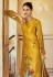 Velvet palazzo suit in Mustard colour 155394