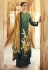 Velvet palazzo suit in Green colour 155396