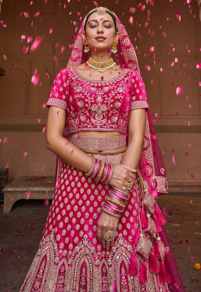 Royal Magenta Colour Lehenga Choli With Net Dupatta main image 1