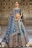 Banarasi silk circular lehenga choli in Sky blue colour 115