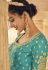 Banarasi silk circular lehenga choli in Turquoise colour 5403