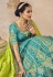 Banarasi silk circular lehenga choli in Turquoise colour 5409
