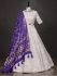 Bollywood Model White georgette sequins wedding lehenga choli