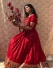 Bollywood Model Red banarasi silk wedding gown