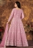 Pink net abaya style anarkali suit 4701