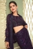 Purple georgette saree with blouse 7207
