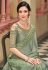 Mehndi silk saree with blouse 1011