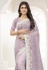 Light purple net saree with blouse 6361