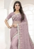 Light purple net saree with blouse 6366