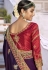 Purple art silk saree with blouse ACU7201