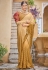 Beige chinon saree with blouse 5422