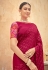 Magenta chinon saree with blouse 5426