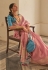 Organza Saree with blouse in Pink colour 2034