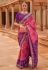 Patola silk print Saree in Pink colour 620
