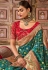 Silk Saree with blouse in Green colour 6403