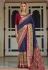 Patola silk Saree with blouse in Navy blue colour 497D