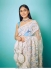Bollywood Model Mrunal Thakur Inspired white designer saree